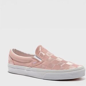 Vans Women's Checkered Pink Slip-On Sneakers
